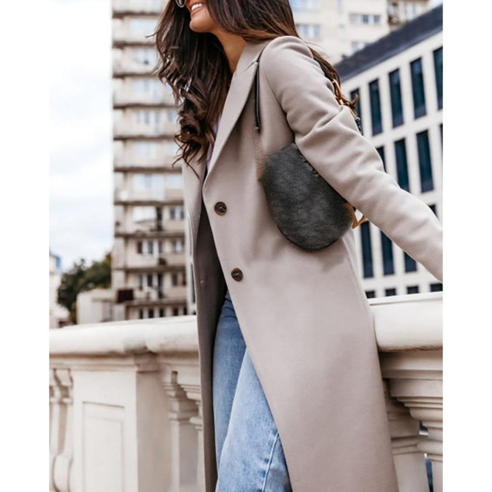 SKINNY FIT GREY COAT